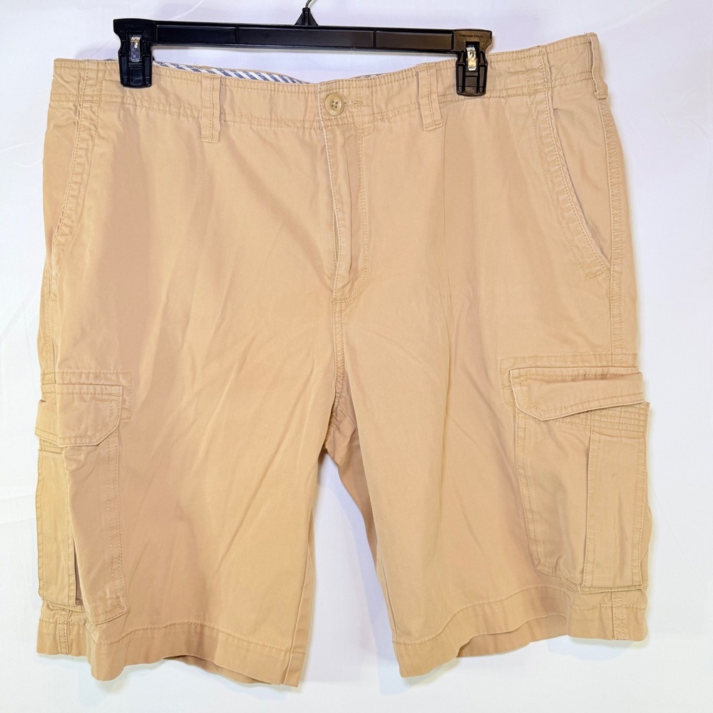 Tommy Hilfiger Men's Khaki‎ Cargo Shorts Size 40 Cotton Flat Front